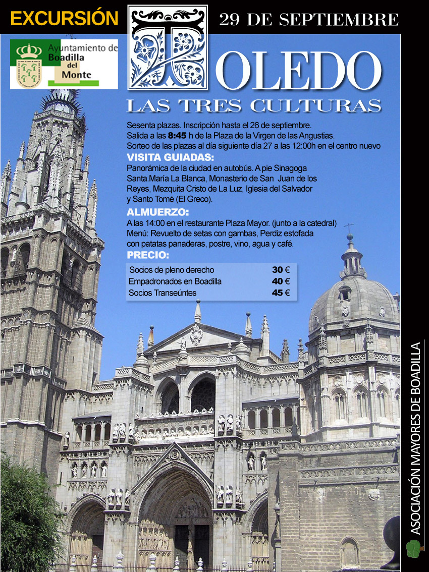 Excursi�n a Toledo - Las Tres Culturas (29 de septiembre)